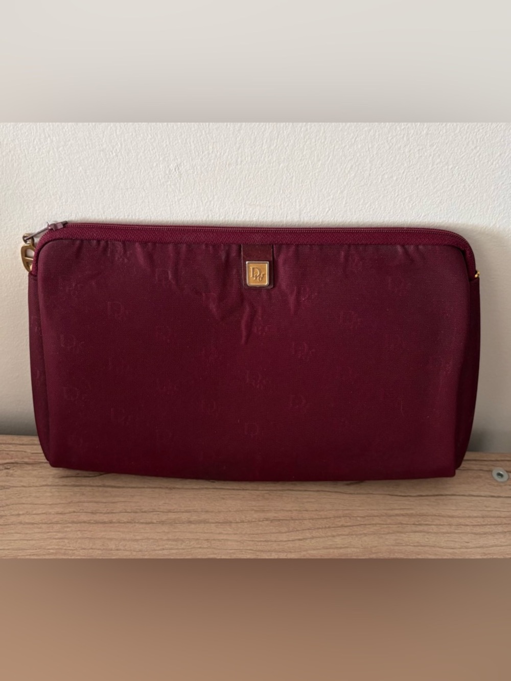 Dior Deep Wine  Logo Pouch clutch bag